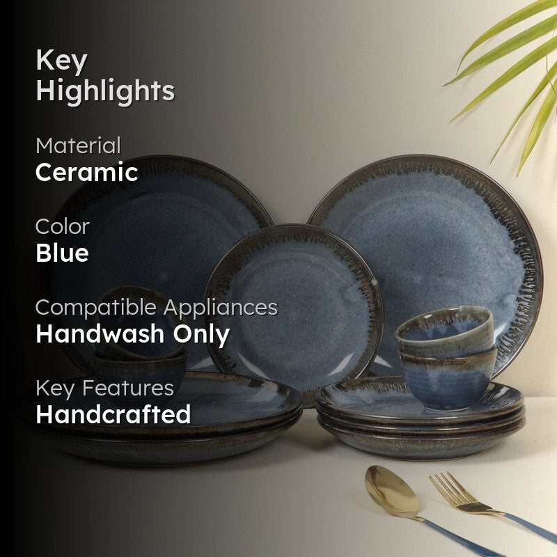 Utsav Dining Delight Set (Blue) - 12 Piece Set media 2
