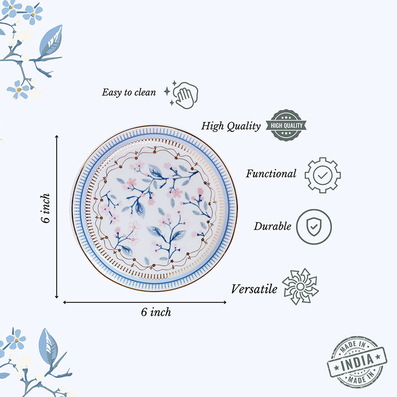 Magique: River of Flowers Bone China Snack Plates - Set of Four media 8