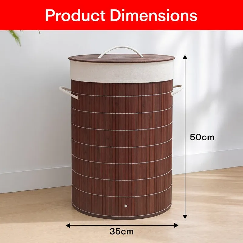 Rioware Modern Bamboo Ribbed Laundry - Brown media 10