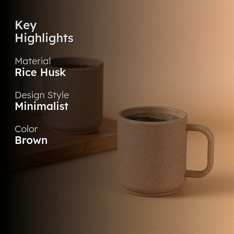 Cinderhill Rice Husk Coffee Mug (350 mL Each) - Set Of Two media 2