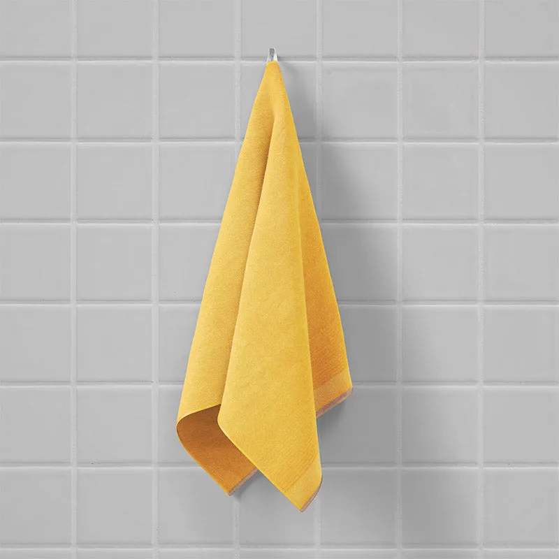 Ruffle Terry Cotton Bath Towel - Yellow media 1