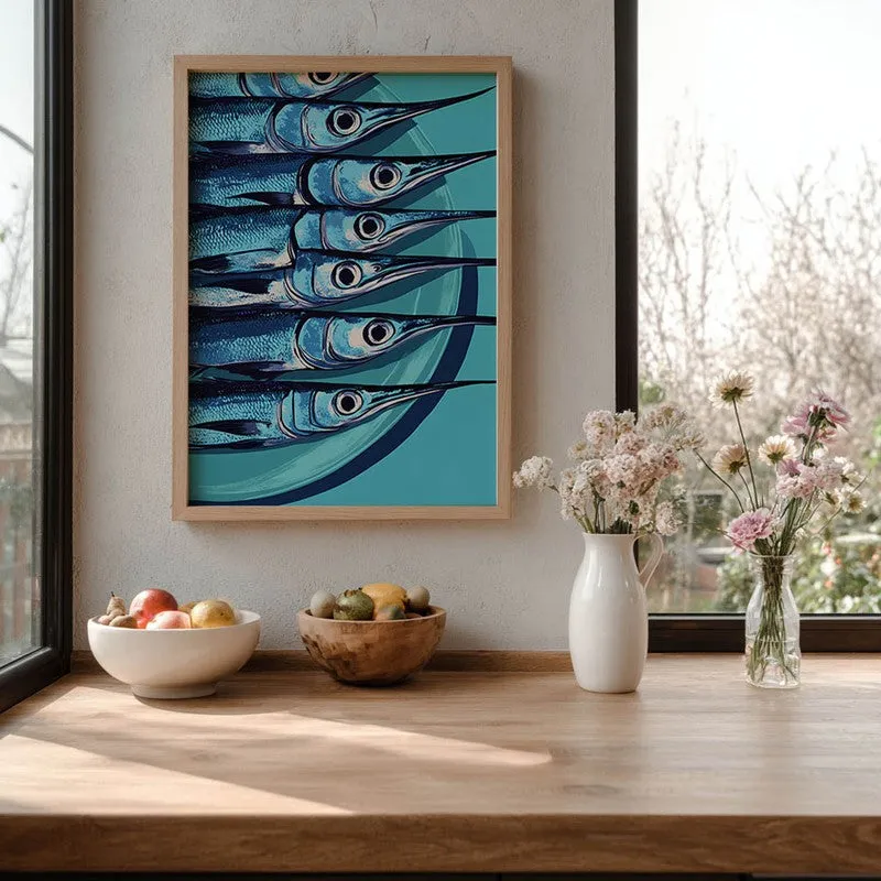 Costal Fiesta Archival Canvas Wall Art - Brown media 7