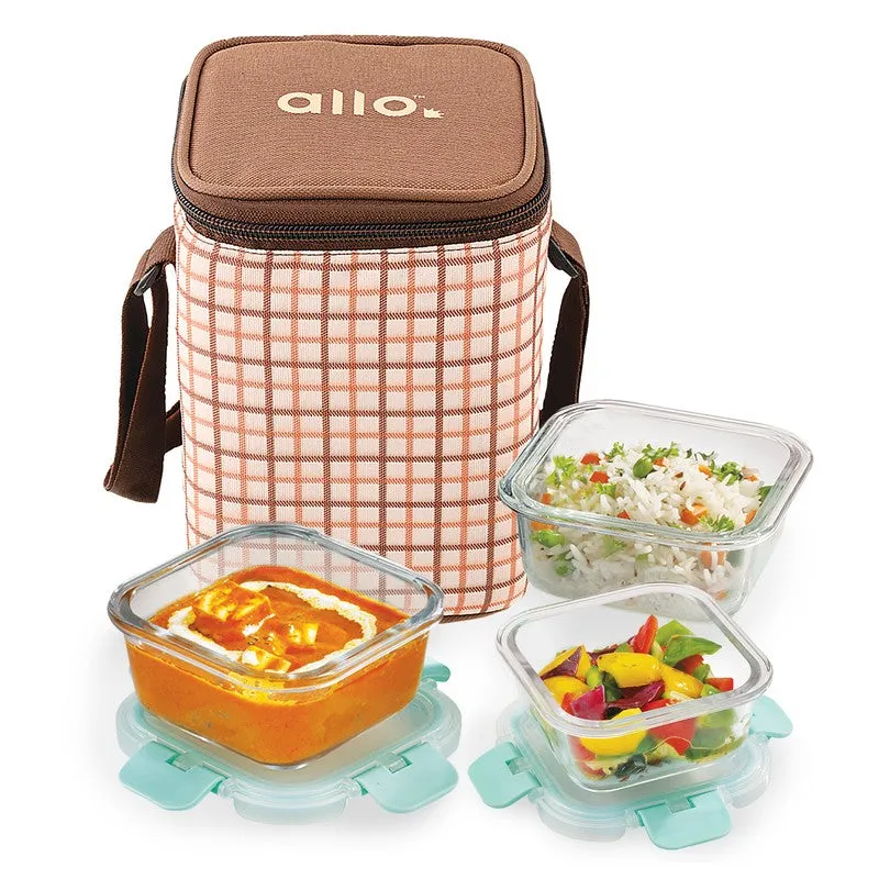 Morsel Leak Proof Glass Lunch Box with Bag - Set of Three media 6