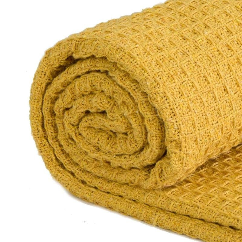Sona Cotton Plaid Throw - Yellow media 5