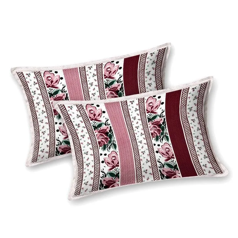 Livia Floral Cotton Bedsheet (Pink) - 180 TC media 7