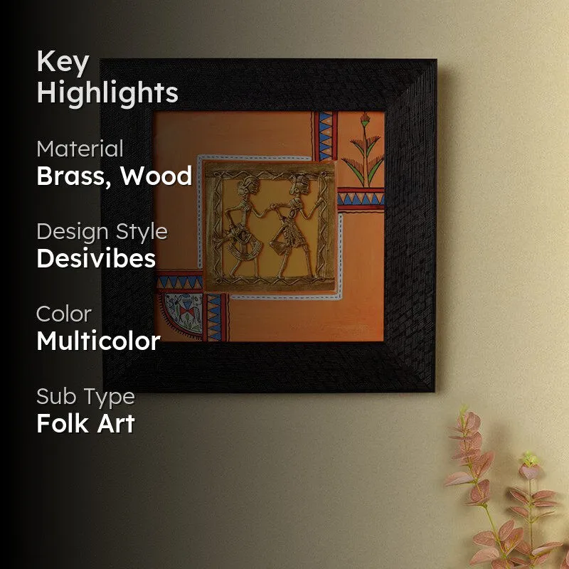 Makena Brass & Wood Wall Accent - Peach media 2