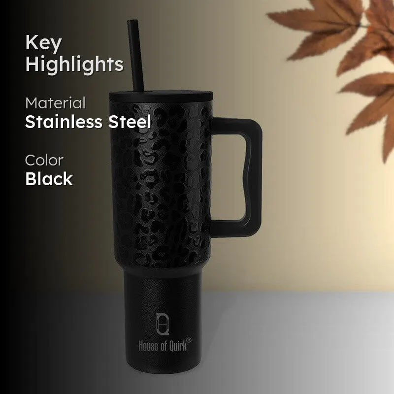 Savanna Splash Stainless Steel Tumbler (1200 ML) - Black media 2