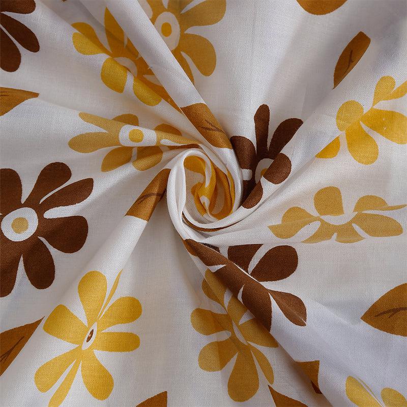 Swayam Smera Floral Bedding Set - Yellow & Brown media 6