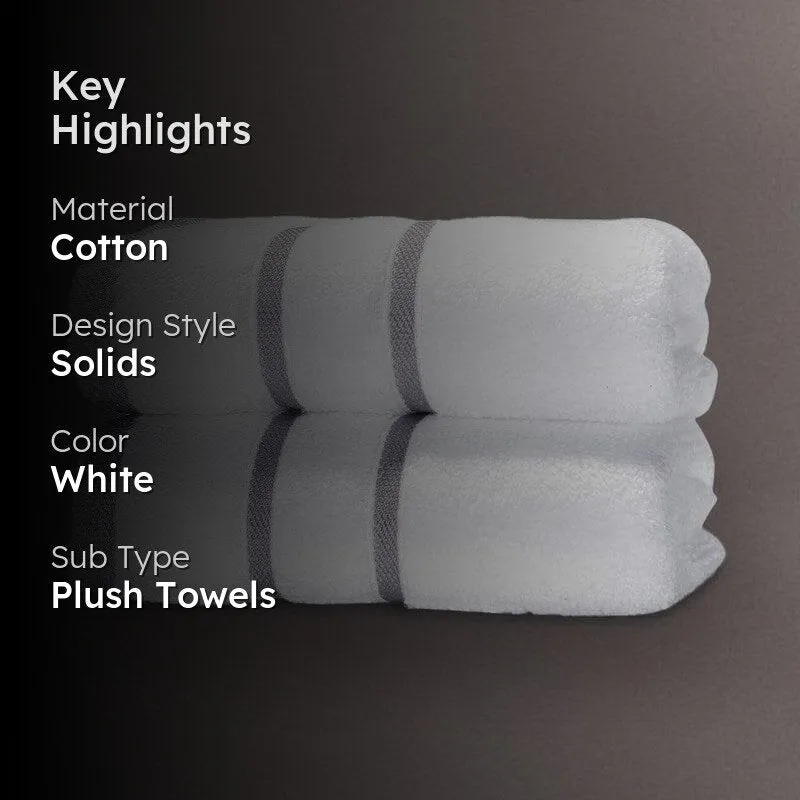 White Oh-so-soft Hand Towel (Set of Two) media 2