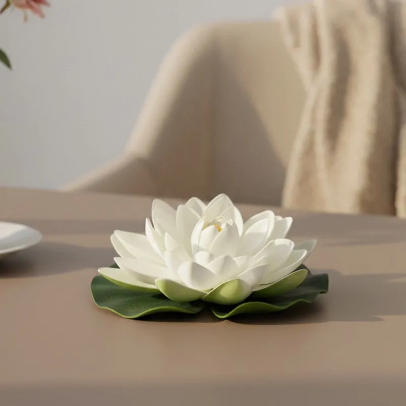 Timeless Floating Artificial Lotus - White media 1