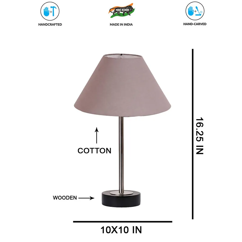 Cotin II Rodin Wooden Table Lamp - Grey,Silver,Black media 7
