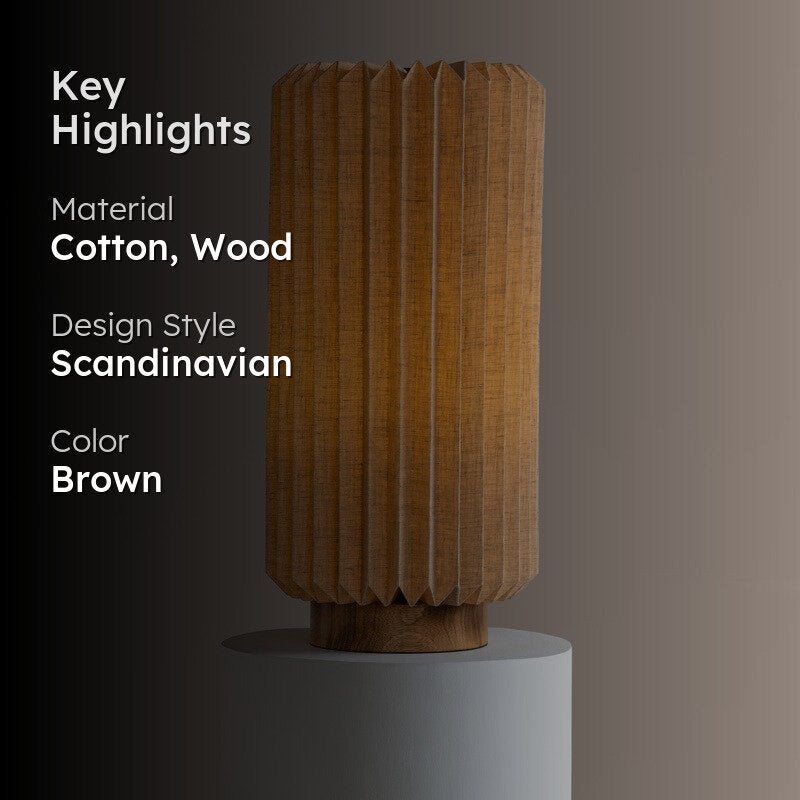 Fig Living Serenity Cotton Table Lamp - Brown image 2