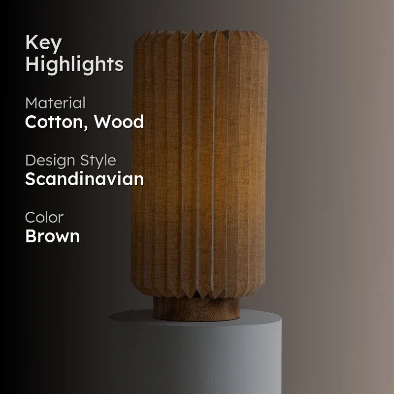 Fig Living Serenity Cotton Table Lamp - Brown media 2