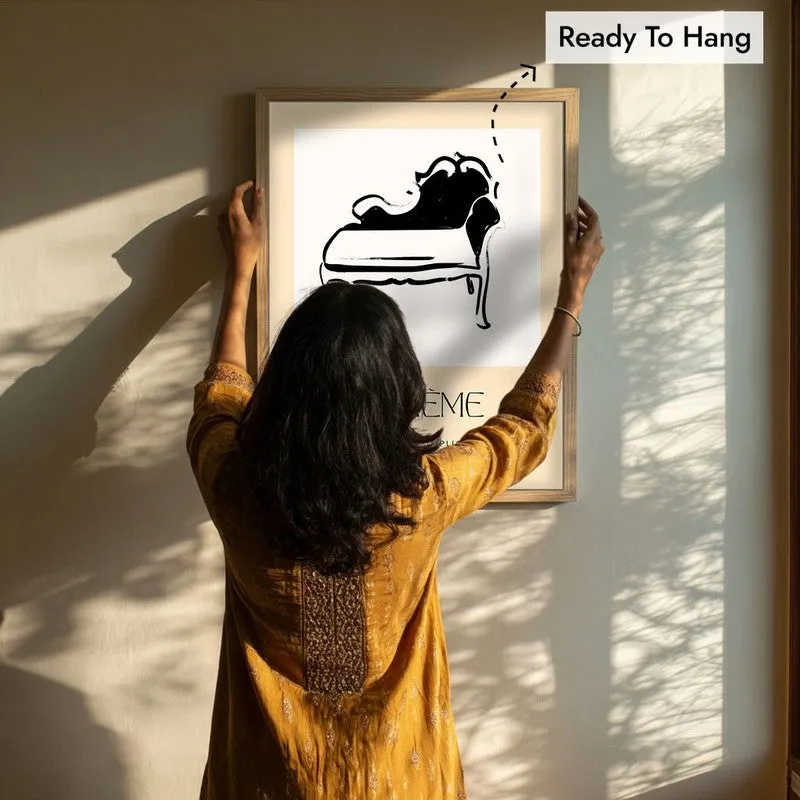 Daybed Dream Canvas Wall Painting With Brown Frame media 8