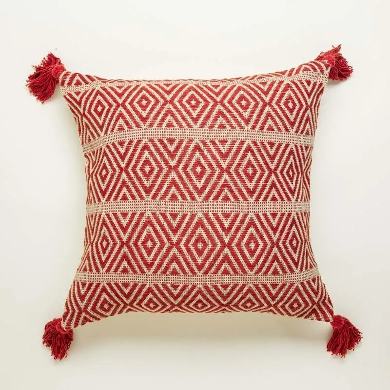 Crimson Carved Cushion Cover media 4