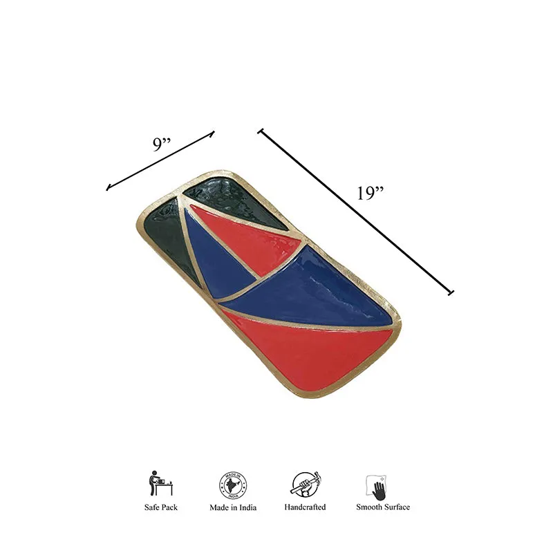 Izen Geometric Metal Platter - Dark Blue & Red media 4