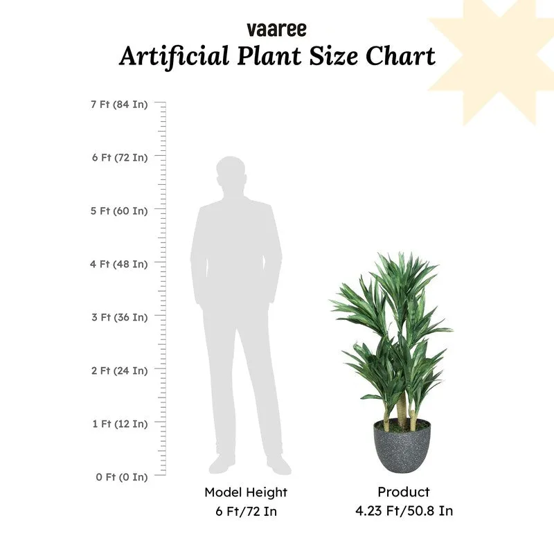 Artificial Green Dracaena Plant Without Pot - 4.2 Feet media 8