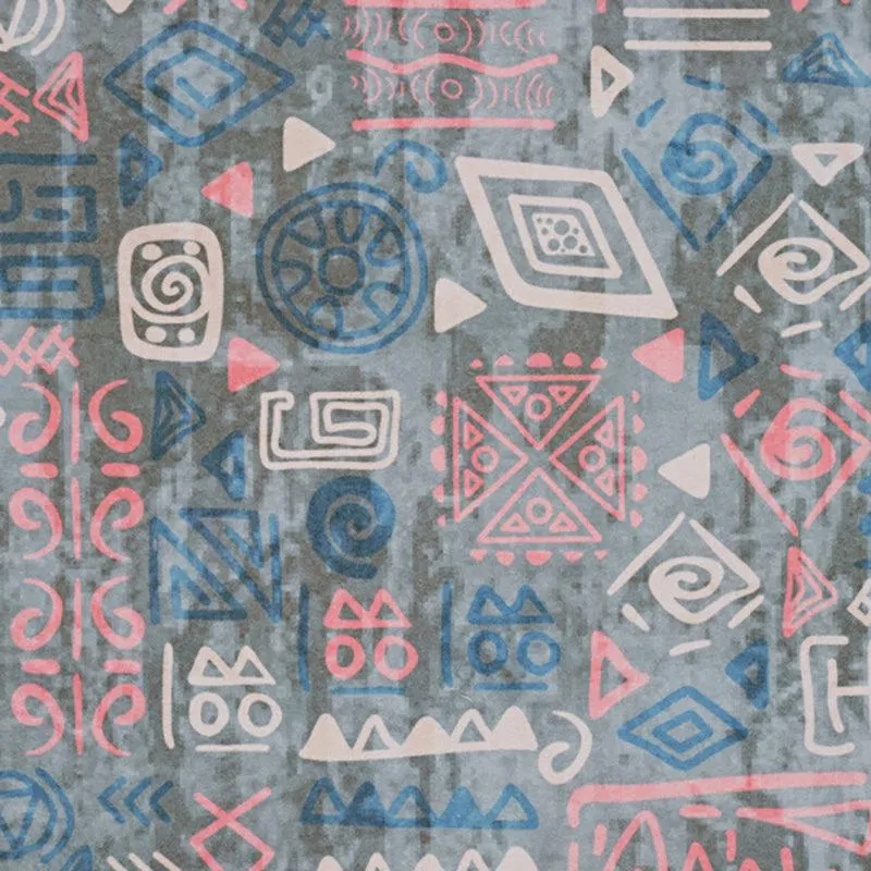 Silmarillion Abstract Polyester Anti-Skid Carpet - Grey & Blue media 6
