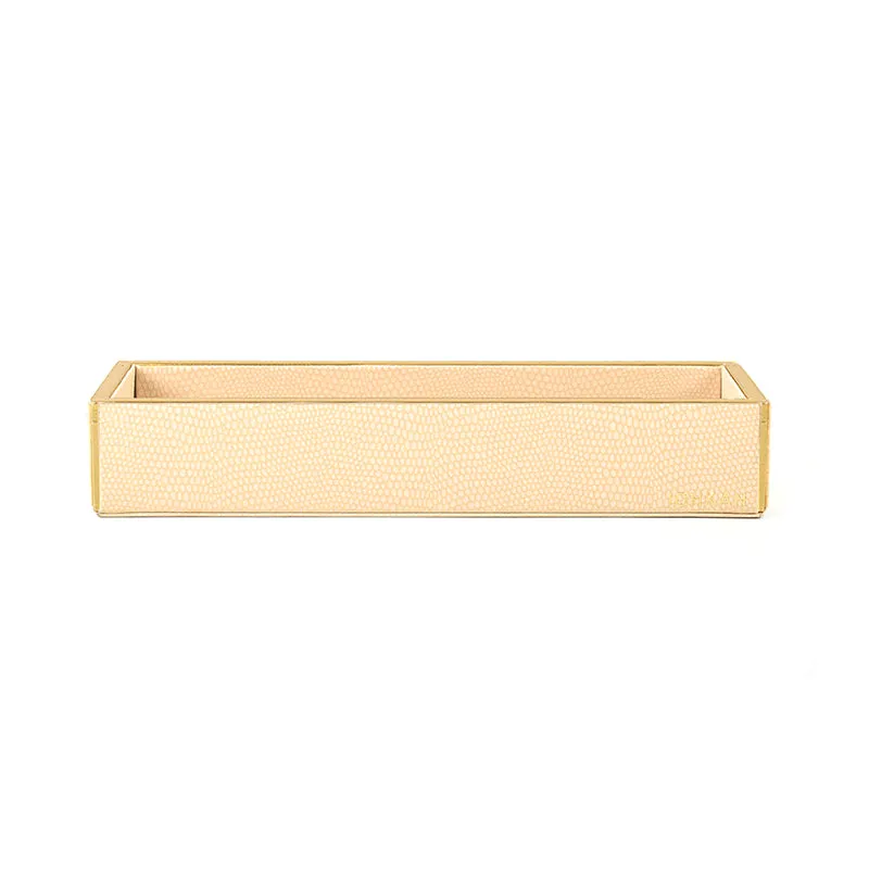 Tisquo Faux Leather Cutlery Tray - Ivory media 3