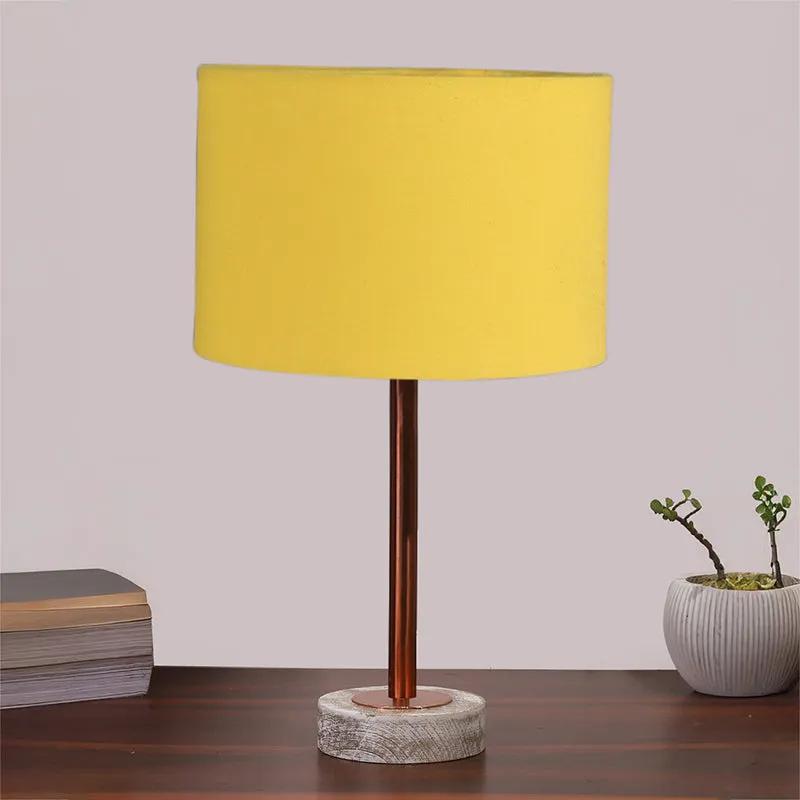 Cotin I Rodin Wooden Table Lamp - Yellow,Copper,White media 3
