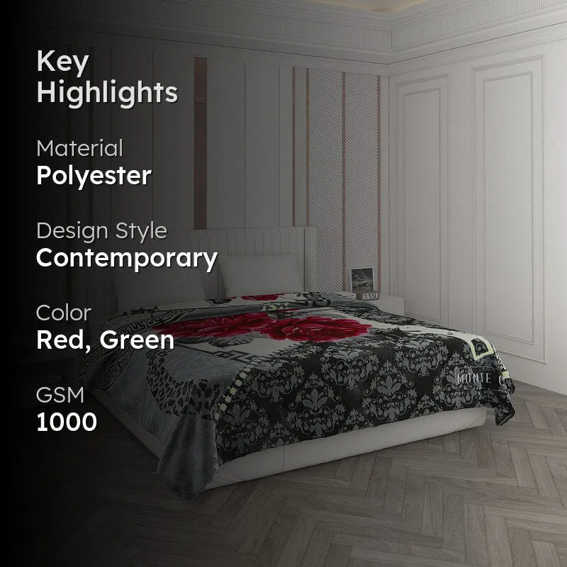 Monte Carlo Midnight Blossom Blanket - 1000 GSM media 2