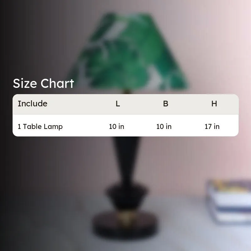 Kaizen Hydra Printed Iron Table Lamp - Green,White,Black media 4