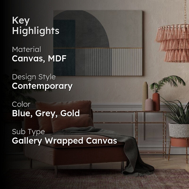 The Geomeric Beauty Wall Painting - Gallery Wrap media 2