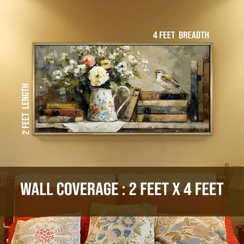 Hydrangea Hush Canvas Wall Painting With Frame media 8