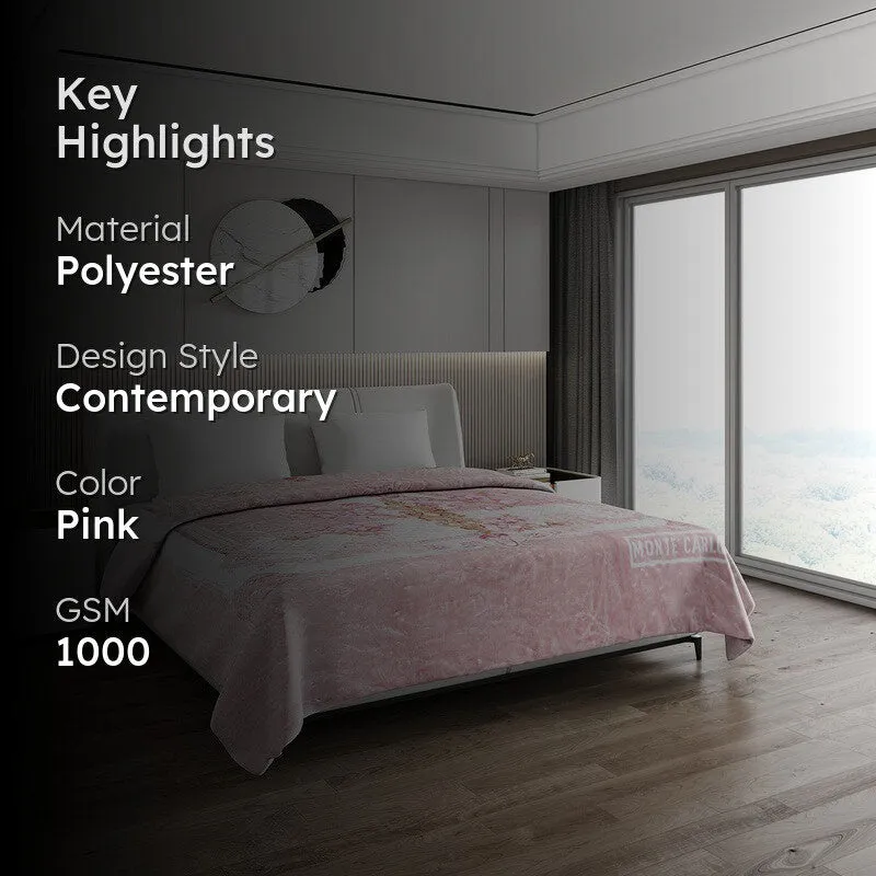 Monte Carlo Blush Serenity Blanket - 1000 GSM media 2