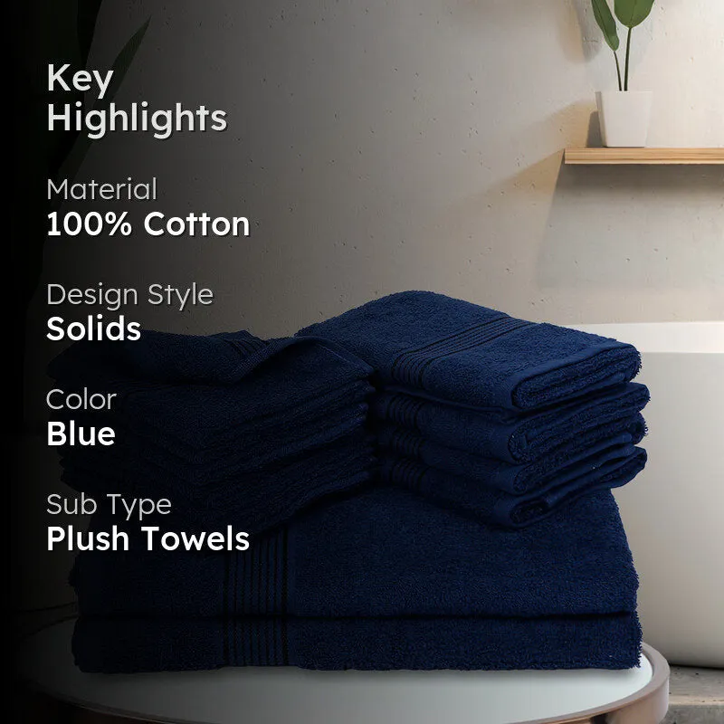 Comfora Towel Set (Blue) - Fourteen Piece Set media 2