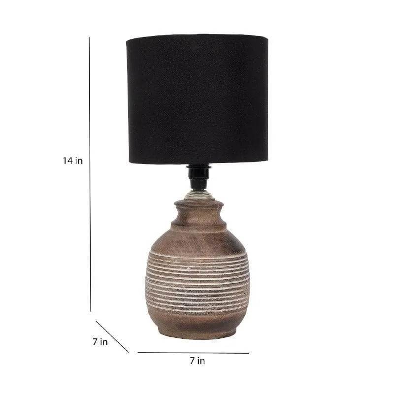 Bisara Nori Fabric Table Lamp - Black,Brown media 5