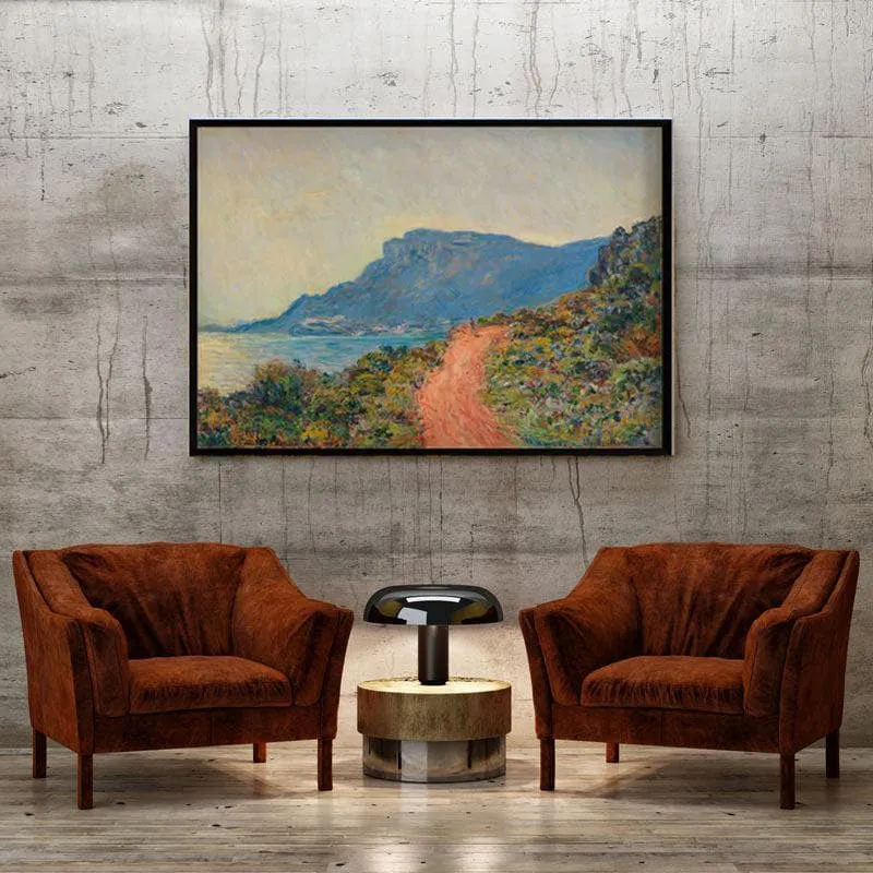La Corniche Near Monaco By Claude Monet - Black Frame media 4