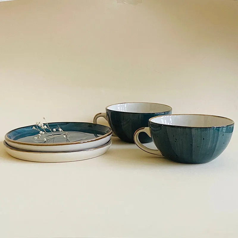 Cerabrew Ceramic Cup & Saucer (320 mL Each) - Set of Two media 3