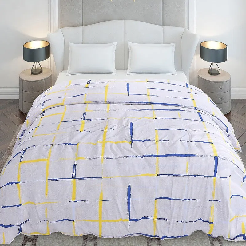 Monte Carlo Blockscape Geometric Polyester Duvet Covers (White) - 210 GSM media 3
