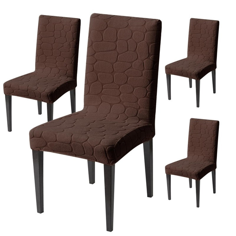 Elvra Classic Chair Cover(Brown) - Set Of Four media 3