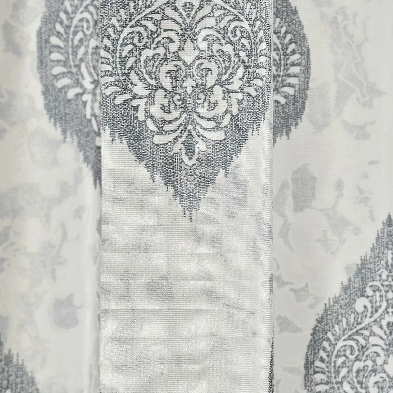 Curtique Printed Curtains (Grey) - Set Of Two media 5