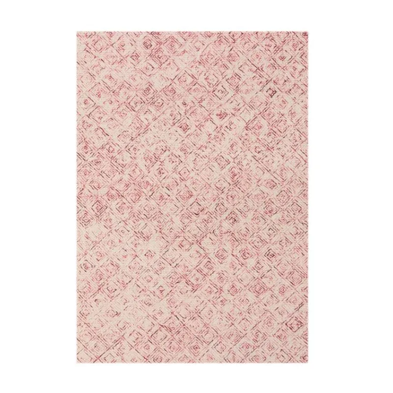 Timeless Textures Hand Tufted Wool Rug - Pink & White media 1