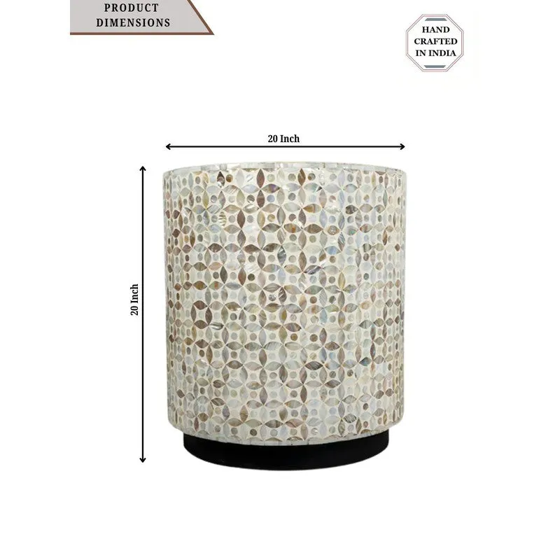 Walnix Mother of Pearl Side Table - Off White media 8
