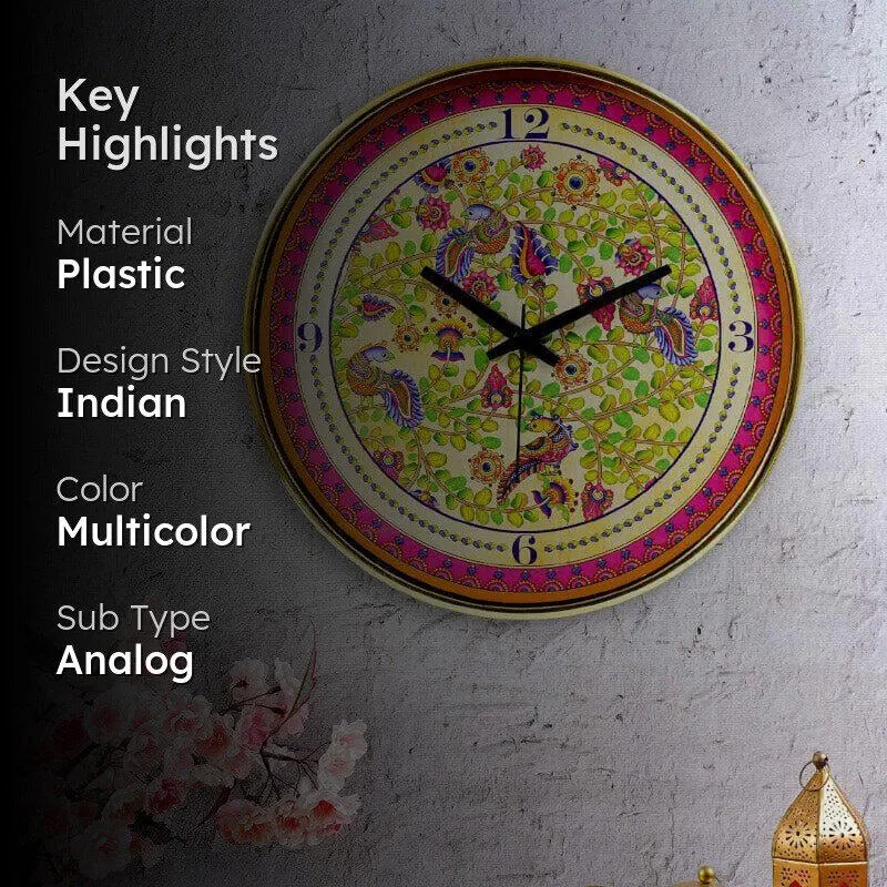 Kalamkari Wall Clock media 2