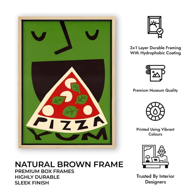 Pizza Bliss Archival Canvas Wall Art - Brown media 10