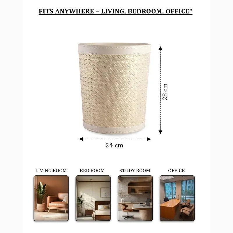 AarviDecor LuxeDrop Faux Leather Dustbin media 8