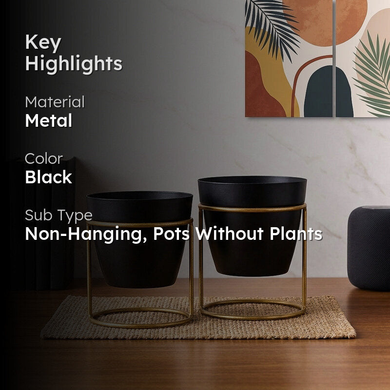 Parona Metal Planter - Set Of Two media 2