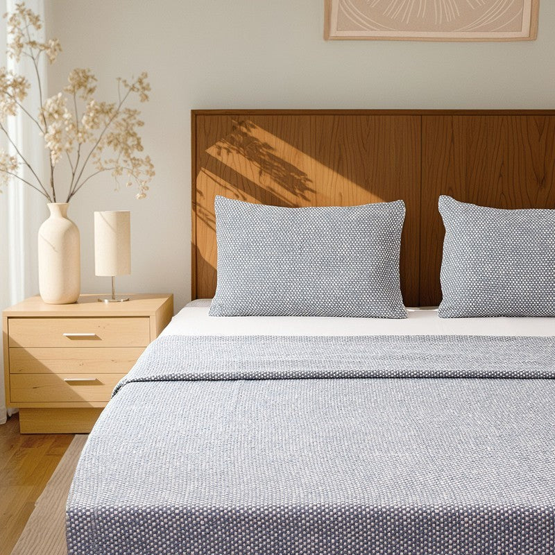 Vindhya Bedcover - Dark Blue media 4