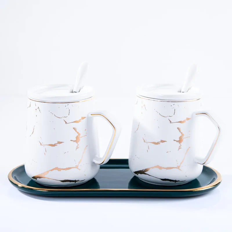 Goldira Ceramic Coffee Mug (400 mL Each) - Five Piece Set media 5