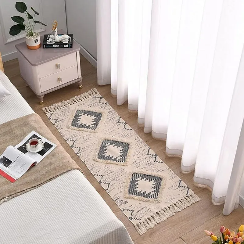 Boho Weave II Cotton Runner Rug - Black media 4