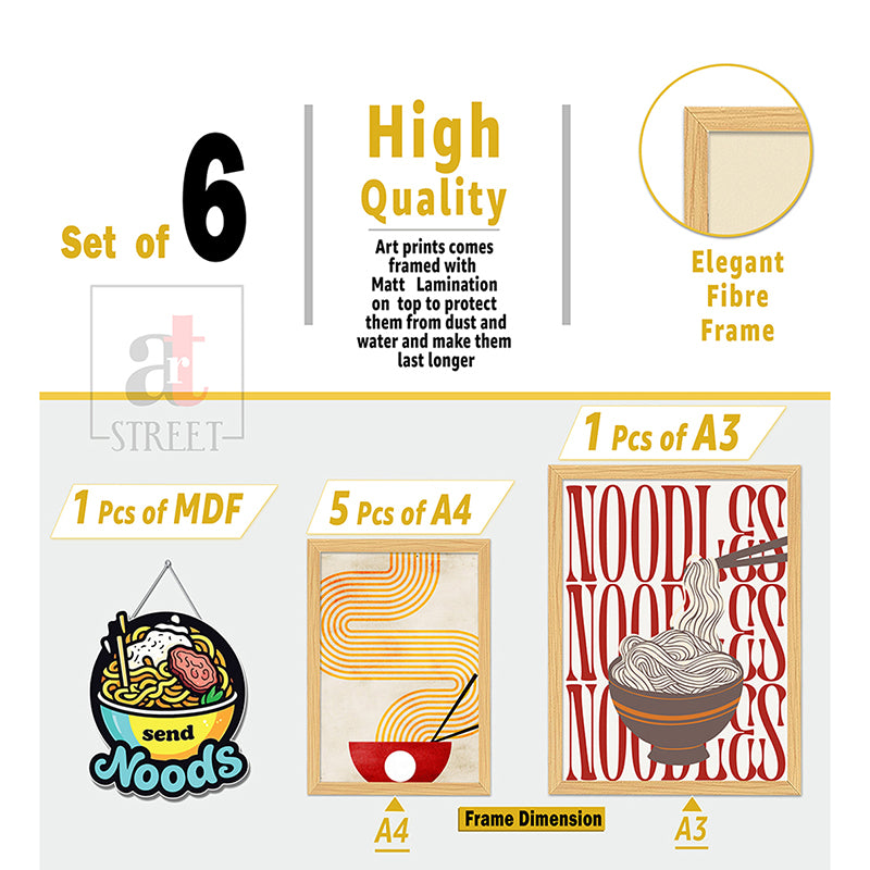 Noodle Head Wall Art - Set Of Seven media 5