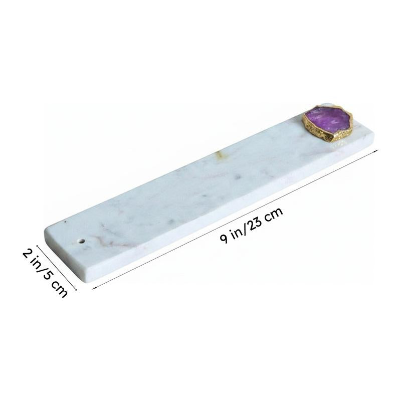 Taavi Handcrafted Marble Incense Holder With Agate Plating - Pink media 5