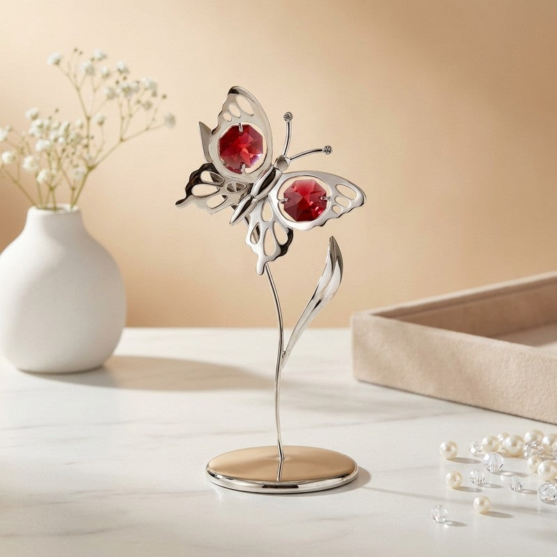 Butterfly Dream Silver Plated Mild Steel Showpiece