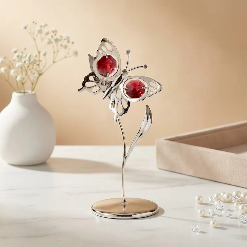 Butterfly Dream Silver Plated Mild Steel Showpiece media 1