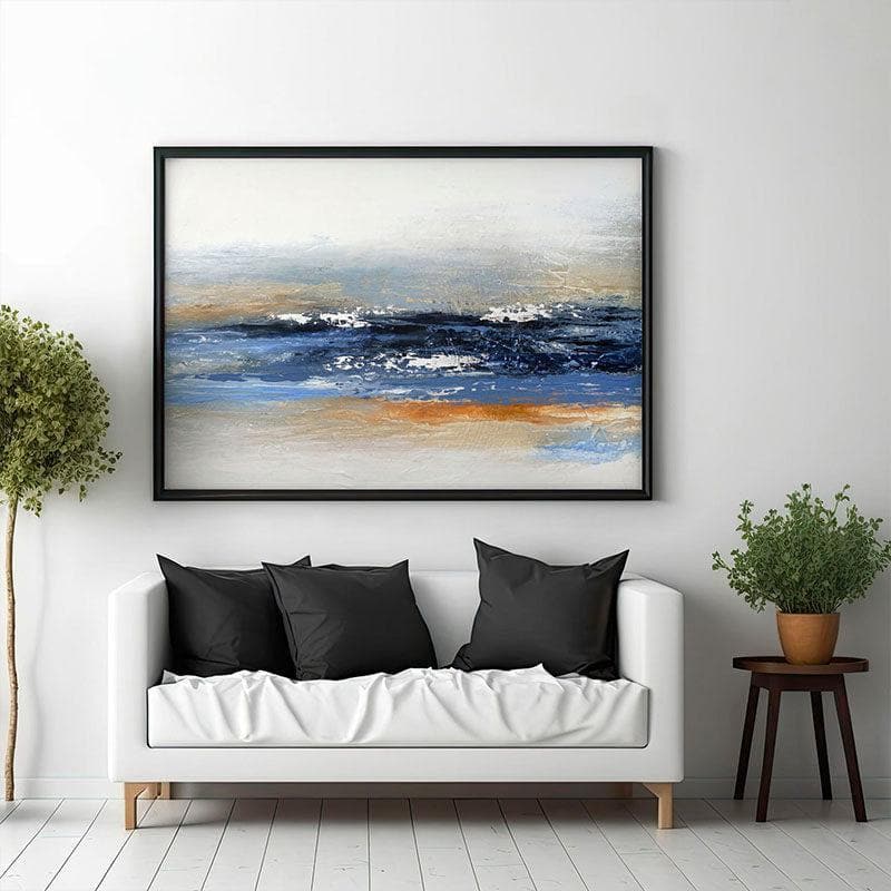 Reflections Of Harvest Canvas Wall Painting - Black Frame
